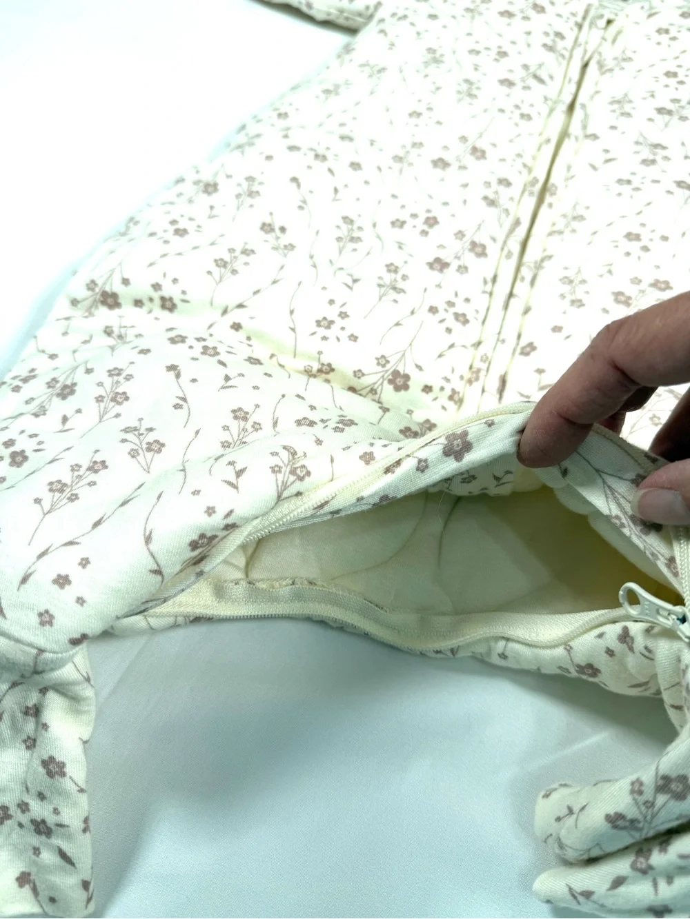 GUNAMUNA Girls Floral Bamboo Swaddle Sleep Sack 3-6M 2.6 TOG Cottagecore Prairie